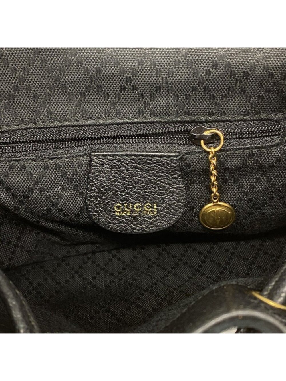 Gucci Backpack Suede Black Gold - Picture 5 of 10
